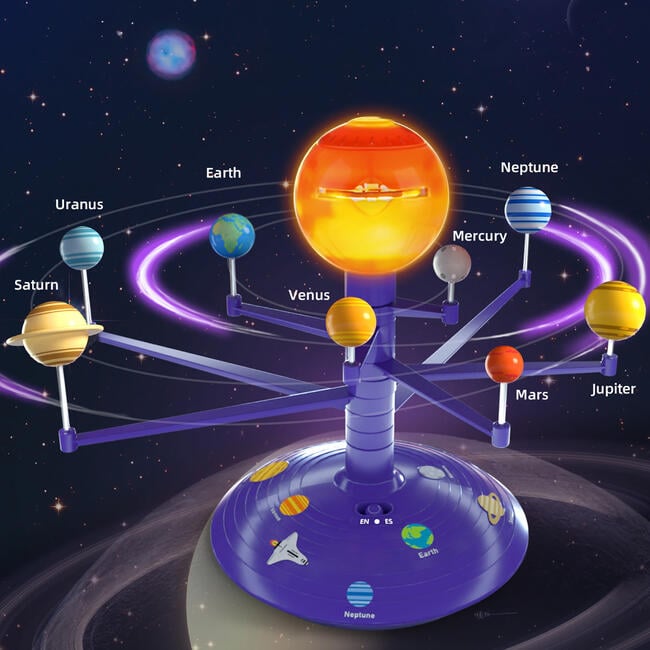 Hape: Science Can: Solar System Planetary Projector - 24 Space Images - Woodens - 5