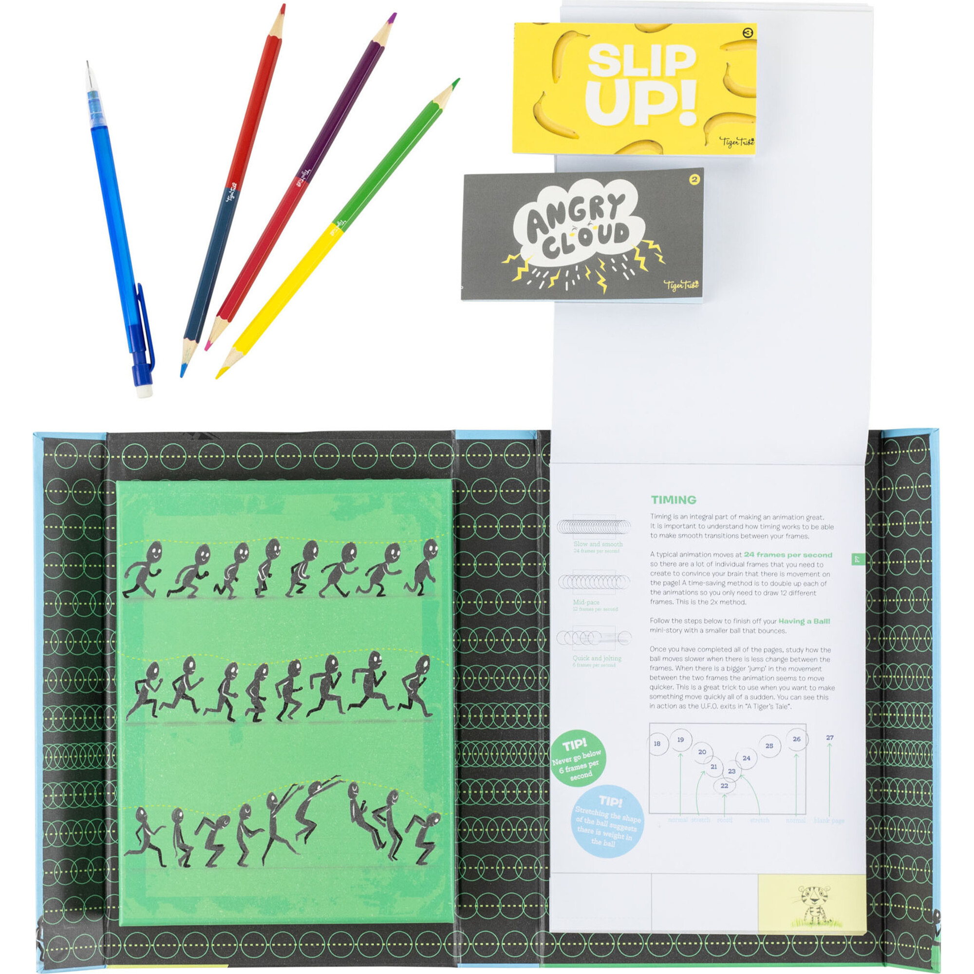 Tiger Tribe: Flip Book Kit - Animation Action Guide Book - Arts & Crafts - 1