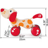 Walk-A-Long Pepe Puppy, Red & Orange Wooden Pull Toy - Push & Pull - 5