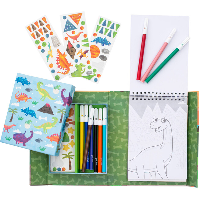 Tiger Tribe: Coloring Set - Dinosaur - Activity Set w/ Stickers