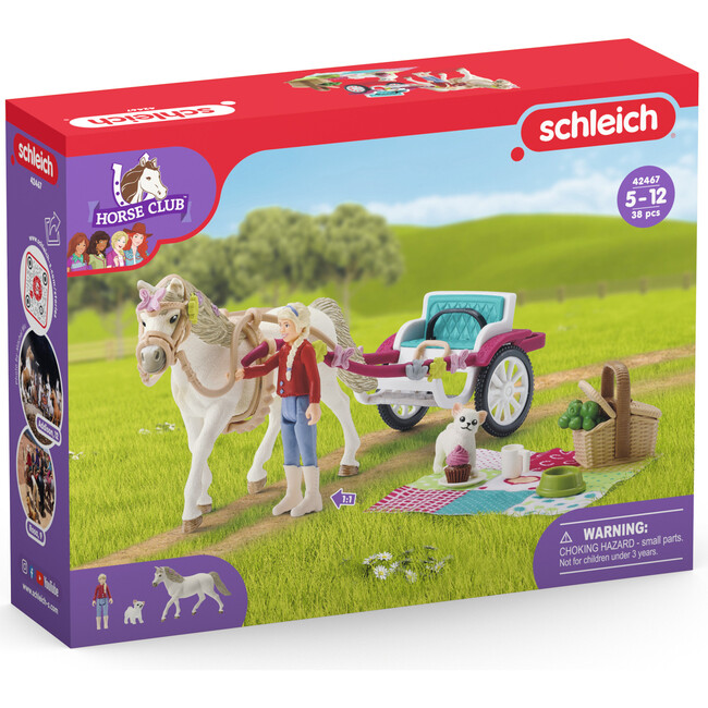 Schleich Horse Club: Small Carriage For The Big Horse Show - 33pc Playset - Playsets - 3