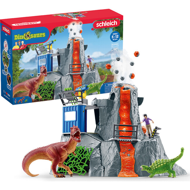 Schleich Dinosaurs: Volcano Expedition Base Camp - 60 pc Playset - Playsets - 6