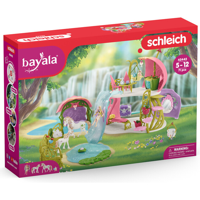Schleich Bayala: Glittering Flower House With Unicorns, Lake & Stable - 71-Piece Playset - Playsets - 3