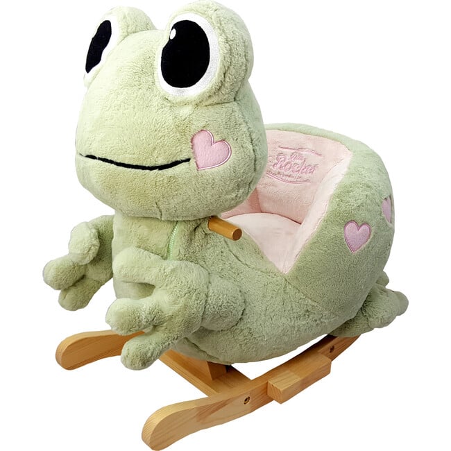 Gerardo's Toys: Little Rockers - Frog - Wooden Plush Ride-On Rocking Animal Toy - Rockers - 1