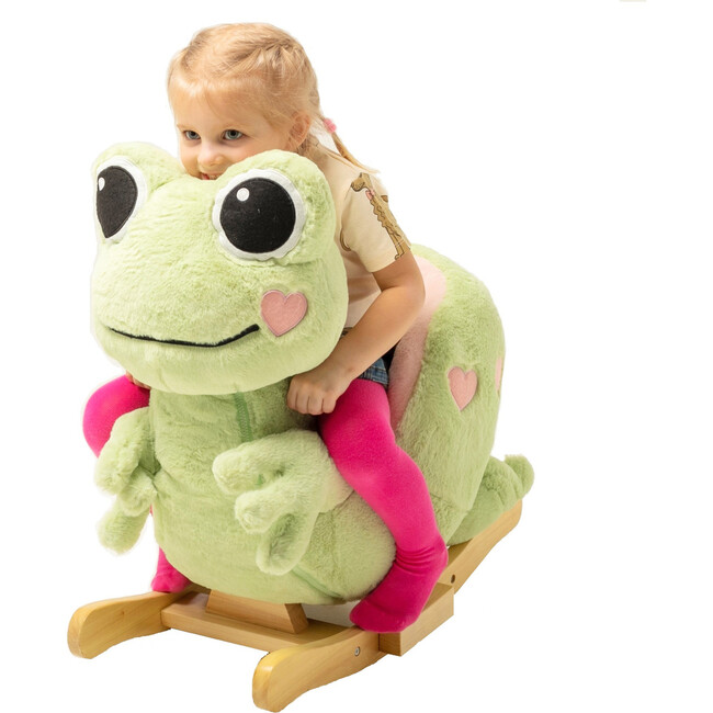 Gerardo's Toys: Little Rockers - Frog - Wooden Plush Ride-On Rocking Animal Toy - Rockers - 2