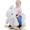 Gerardo's Toys: Little Rockers - Bunny - Wooden Plush Ride-On Rocking Animal Toy - Rockers - 2