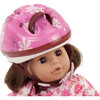Doll Bike Helmet - Pink Flowers - Doll Accessories - 3