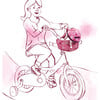 Doll Bike Helmet - Pink Flowers - Doll Accessories - 4