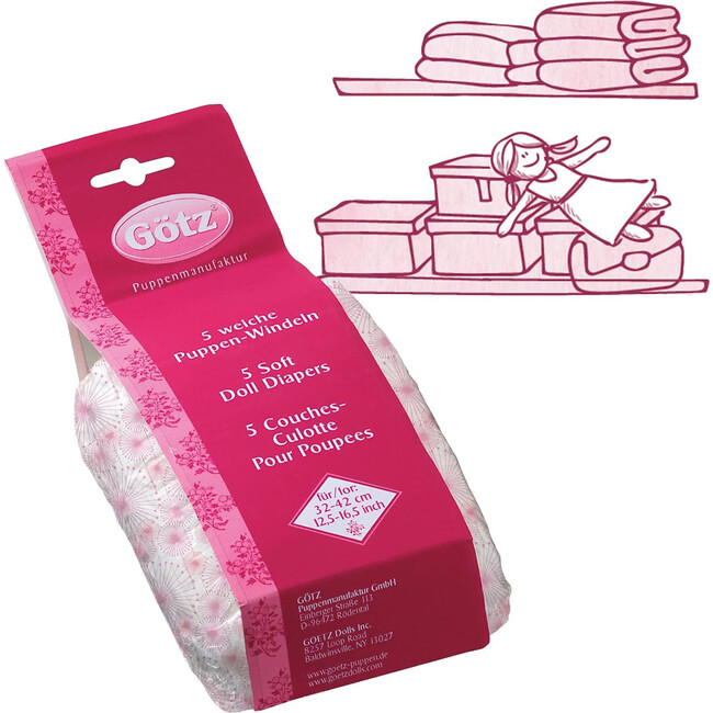 Doll Diapers: Happy Flower - Doll Accessories - 4