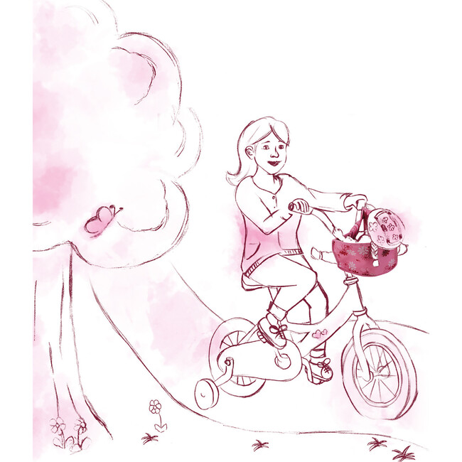 Doll Bike Seat - Pink Flowers - Doll Accessories - 5