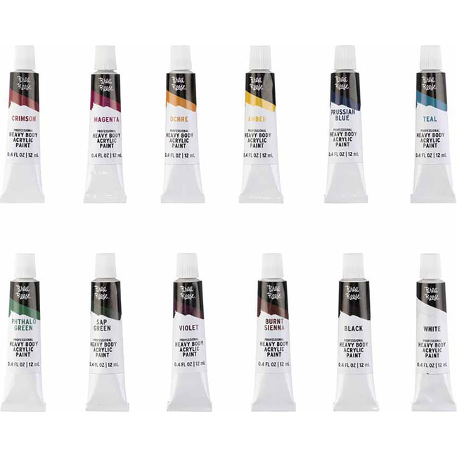 Professional Heavy Body Acrylics: Jewel Tone Colors - 12ct - Arts & Crafts - 2
