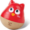 Owl Musical Wobbler - Red - Wooden Music Animal Toy - Musical - 1 - thumbnail