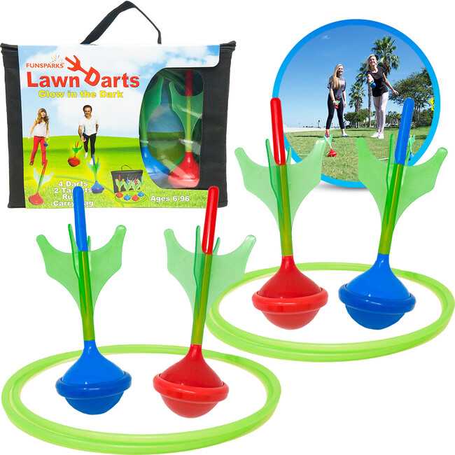 Glow In The Dark Lawn Darts Game Set - Outdoor Games - 1