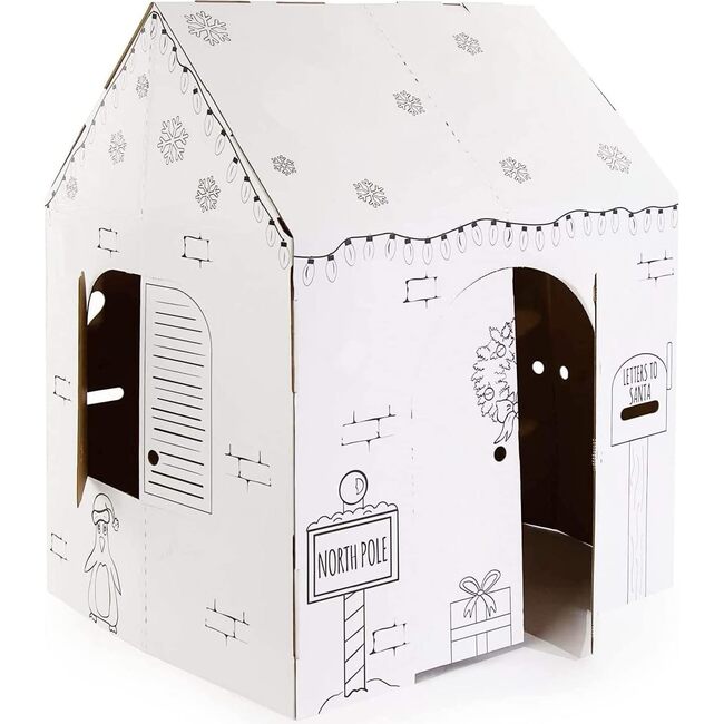 Color & Paint Cardboard Playhouse - Holiday Cottage