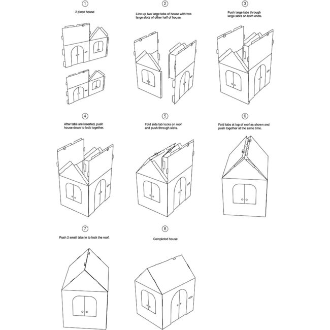 Color & Paint Cardboard Playhouse - Holiday Cottage - Playhouses - 4