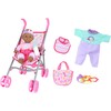 Dream Collection 12" Baby Doll Care Gift set w/ Doll Stroller - Dolls - 2