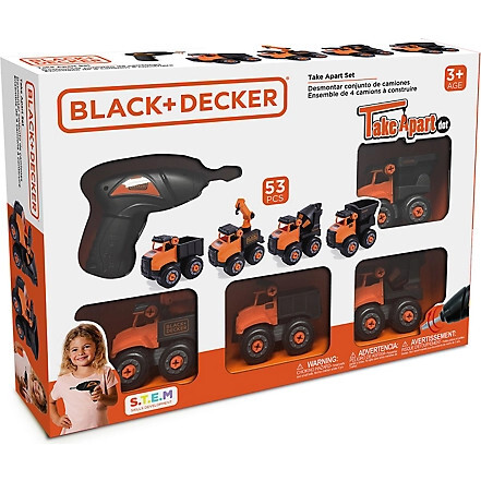 Black and Decker Take Apart Mini Construction Trucks Set - Tool Sets - 1