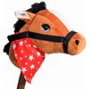 Brown Horse Stick Ride On Plush with Sound - Plush - 4 - thumbnail