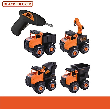 Black and Decker Take Apart Mini Construction Trucks Set - Tool Sets - 4