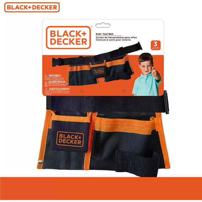 Black and Decker Kids Tool Belt w/ Adjustable Strap - Role Play Toys - 4