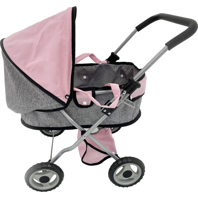 Bambolina: Doll Pram Baby Doll Accessory w/ Adjustable Canopy - Doll Accessories - 1