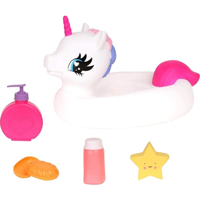 Bath Time 12" Baby Doll with Unicorn Floatie - Dolls - 3