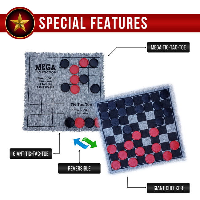 3-In-1 Giant Checkers