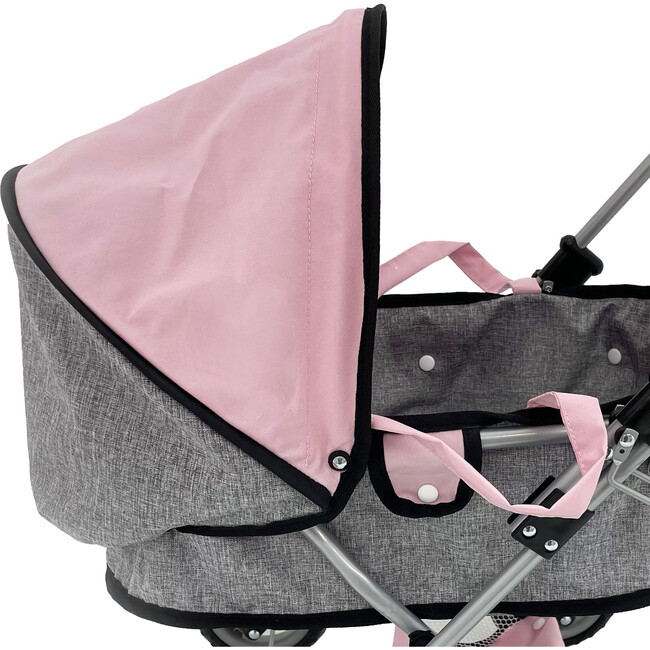 Bambolina: Doll Pram Baby Doll Accessory w/ Adjustable Canopy - Doll Accessories - 4