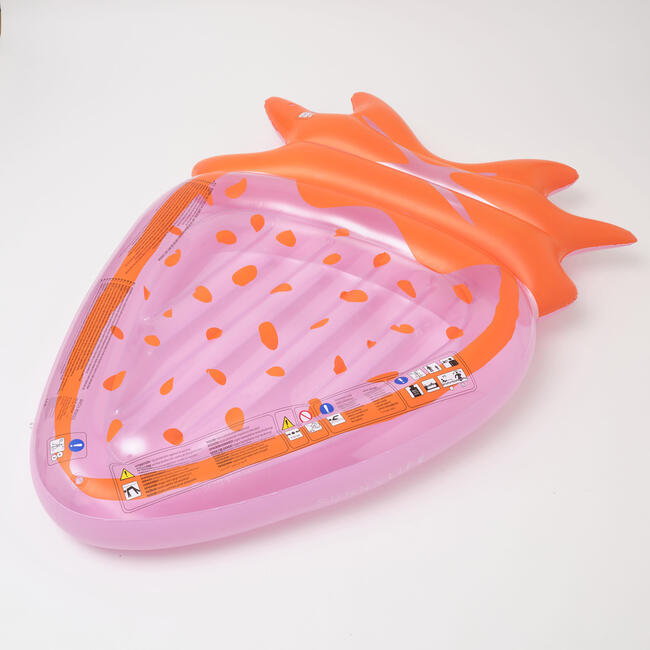 Sunnylife: Luxe Lie-On Float - Strawberry - Inflatable Pool Lounge - Pool Floats - 1