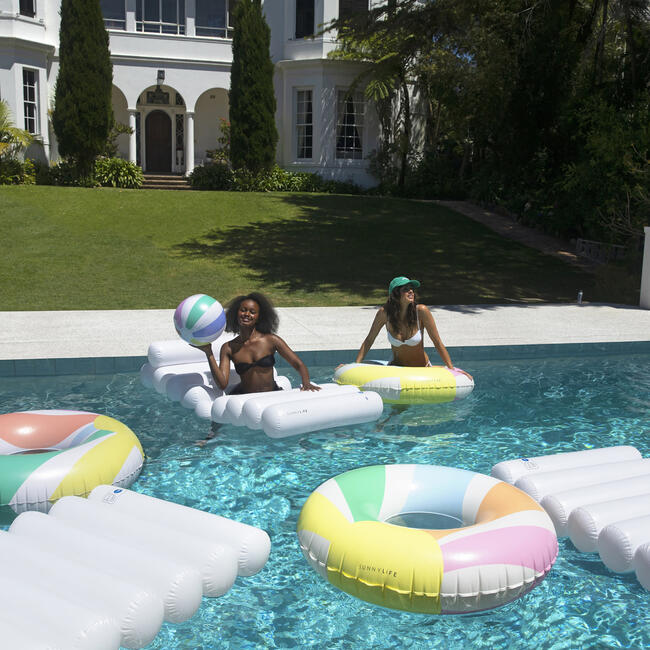 Sunnylife: Inflatable Beach Ball - Pool Side Pastel Gelato - 12.6" Water Play Ball - Pool Toys - 4