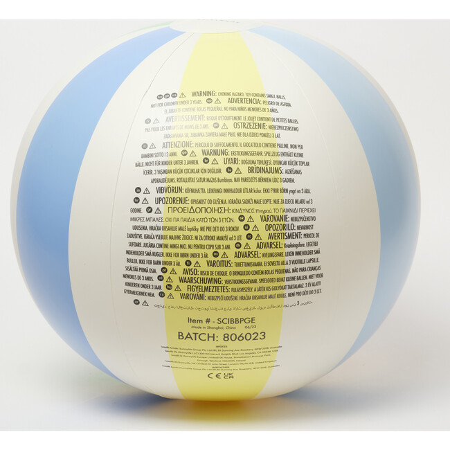 Sunnylife: Inflatable Beach Ball - Pool Side Pastel Gelato - 12.6" Water Play Ball - Pool Toys - 5