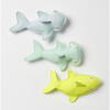 Sunnylife: Dive Buddies - Salty The Shark - 3 Pack, Aqua, Blue, Neon Yellow - Pool Toys - 3