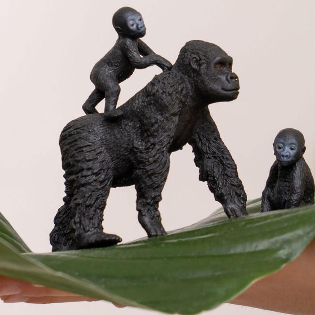 Schleich Wild Life: Gorilla Family - 3pc Animal Figurine Jungle Playset