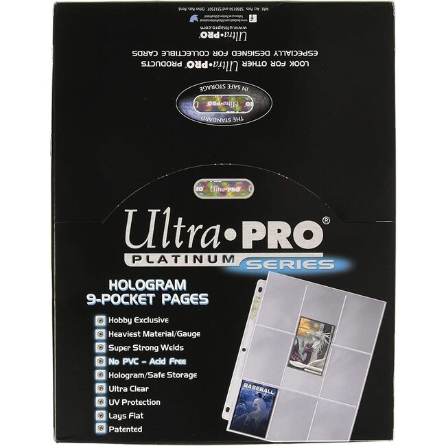 100 Ultra Pro Platinum 9-Pocket Sheets - Trading Cards - 1