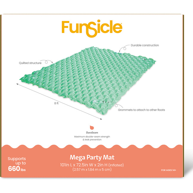 Mega Party Mat: Fresh Mint - 101" - Pool Floats - 2