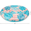 Island Float: Pink Palm - 65" Pink & Blue - Pool Floats - 3 - thumbnail