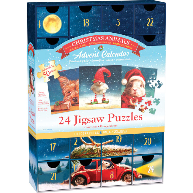 Eurographics: Puzzle Advent Calendar: Christmas Animals Individual Jigsaws