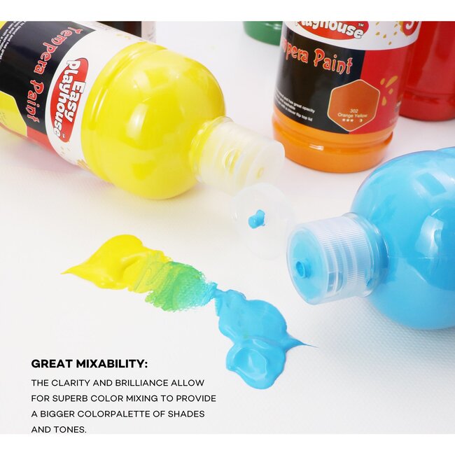 Easy Playhouse 10 Pack 16oz Washable Tempera Paints for Kids