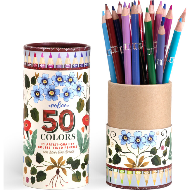 Piece&Love: Double-Sided Colored Pencils - Flora's - 25pc Set