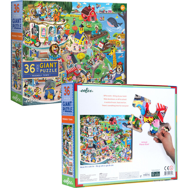 Giant Puzzle: Friendly Town - 36 Piece - Puzzles - 6