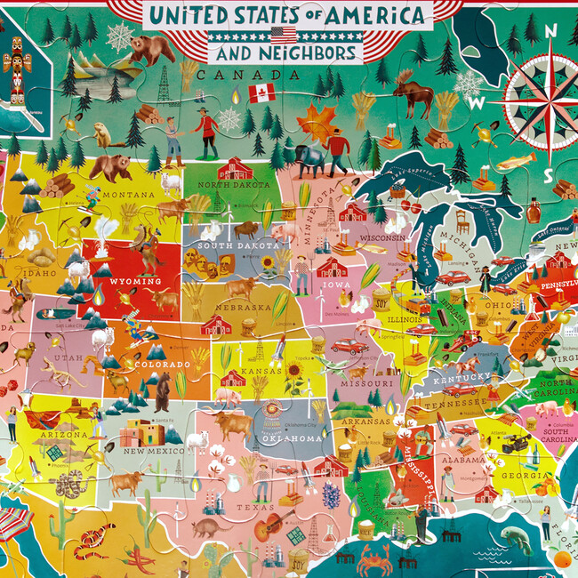 Giant Puzzle: USA Map - 48 Piece - Puzzles - 7