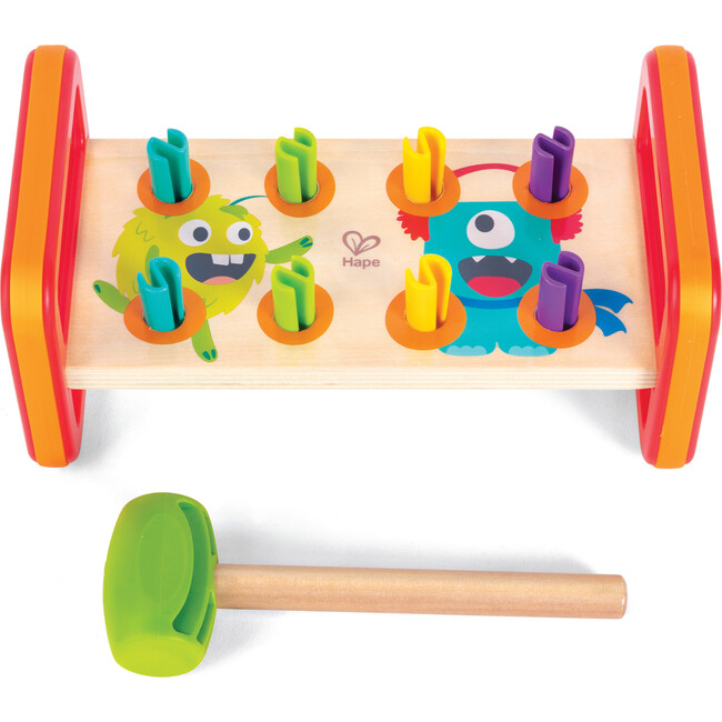 Monster Match 'n' Smash Hammer Bench - Wooden Toy