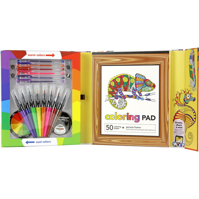Kits For Kids: Creative Coloring - 50 Coloring Pages, Coloring Activity Art Set