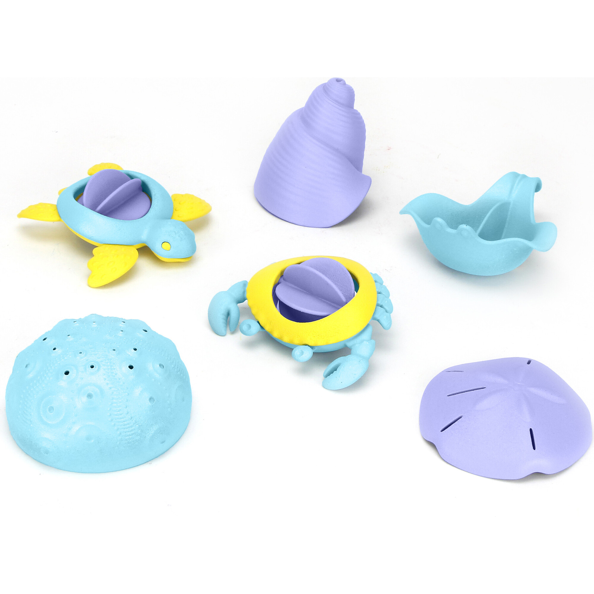 Green Toys: Sea Life Set - 6 Piece, Water & Bath Time Playset - Bath Toys - 1
