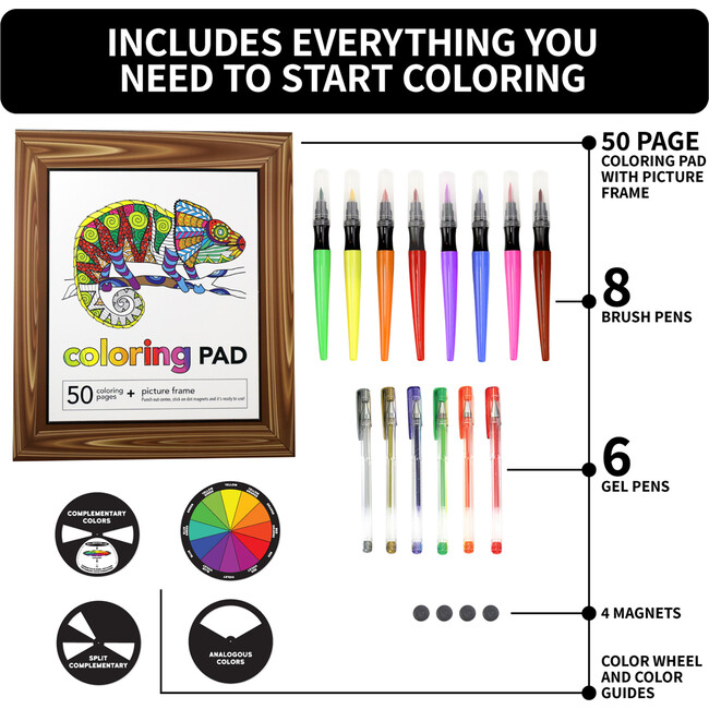 Kits For Kids: Creative Coloring - 50 Coloring Pages, Coloring Activity Art Set - Arts & Crafts - 3
