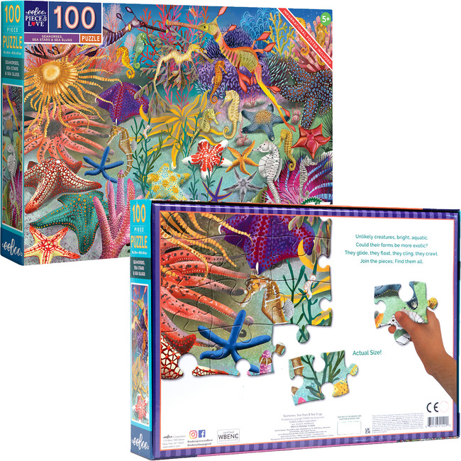 100 Piece Puzzle: Seahorses, Sea Stars & Sea Slugs - Puzzles - 6