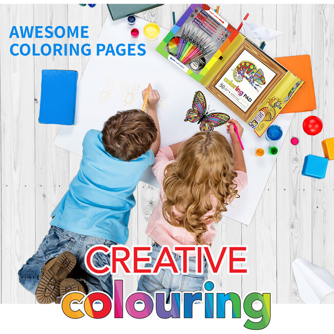 Kits For Kids: Creative Coloring - 50 Coloring Pages, Coloring Activity Art Set - Arts & Crafts - 7