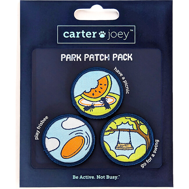 Park Patches - 3 Colorful Embroidered Hook and Loop Reward Patches, Incentive for Kids