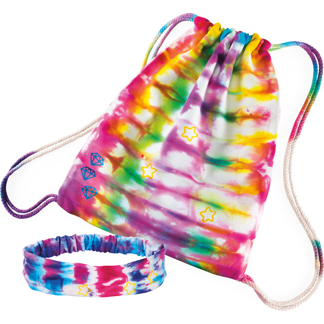 Shimmer ‘n Sparkle: Tie Dye Fashion Tote & Headband Craft Kit - Craft Kits - 3