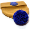 Magic Beanie: Toddler Winter Hat with Acrylic Yarn & Color Change Silicone Patch-  Brown & Blue - Hats - 2